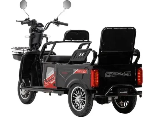 Електротрайк 3-місний Crosser TR-5 (1200W 72V 24AH) - Чорний — фото 5