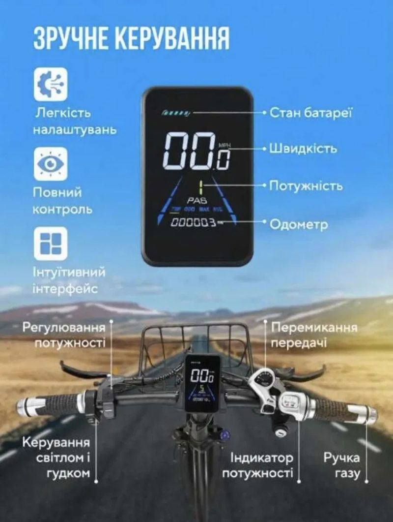 Електровелосипед KETELES KF9 750W складний альтернатива транспорту електричний велосипед купити новий зі складу фетбайк з гарантією е-байк e-bike — фото 7