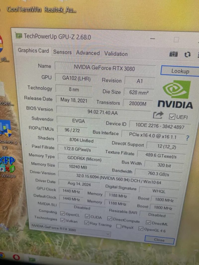 EVGA GeForce RTX 3080 10GB FTW3 Ultra (ігрова, протестована) — фото 4
