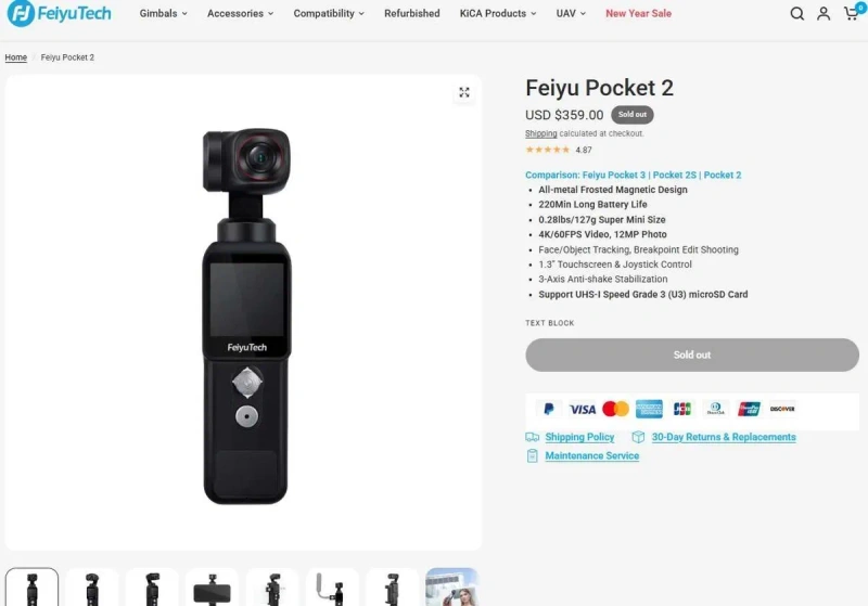FeiyuTech Pocket 2 - камера 4К зі стабілізатором — фото 6
