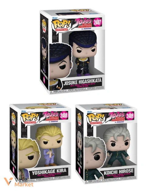 Фігурки Funko Pop! Animation JoJo's Bizarre Adventure Josuke Higashikata, Yoshikage Kira, Koichi Hirose