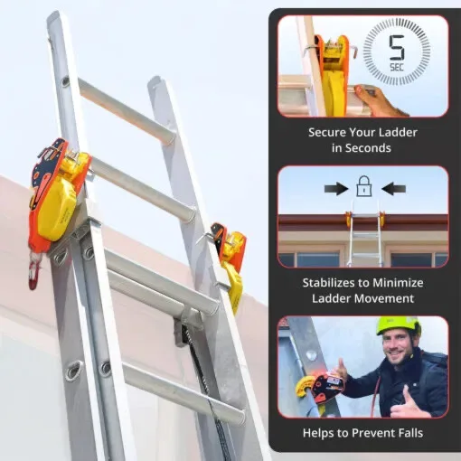 Фіксатор драбини Lock Jaw Ladder Grip (затискач до ринви) Стабілізатор для драбини Lock Jaw Ladder Grip / Кріплення Затискач стабілізатор для драбини — фото 5