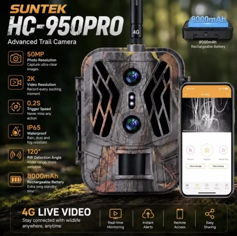 Фотоловушка фотопастка Suntek 950PRO LI