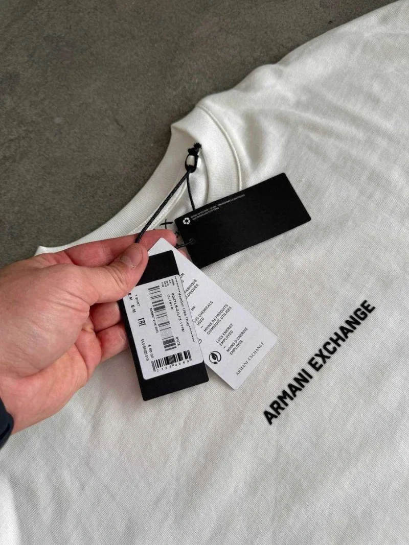 Футболка ARMANI EXCH white / Армани белая С М Л ХЛ — фото 3