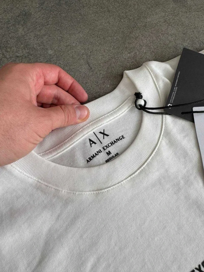 Футболка ARMANI EXCH white / Армани белая С М Л ХЛ — фото 4