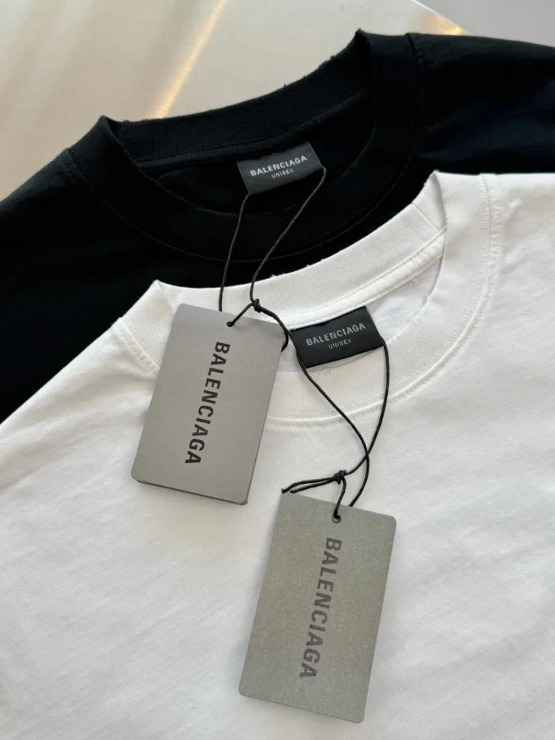 Футболка Balenciaga унісекс чорна/біла, вишивка, преміум якість S–XXL — фото 6