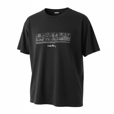 Футболка черная Uniqlo UT x Keith Haring