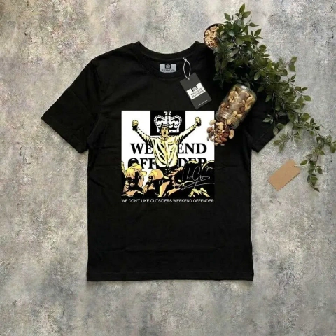 Футболка черная Weekend Offender Leo Greogry (XS S M L XL XXL)