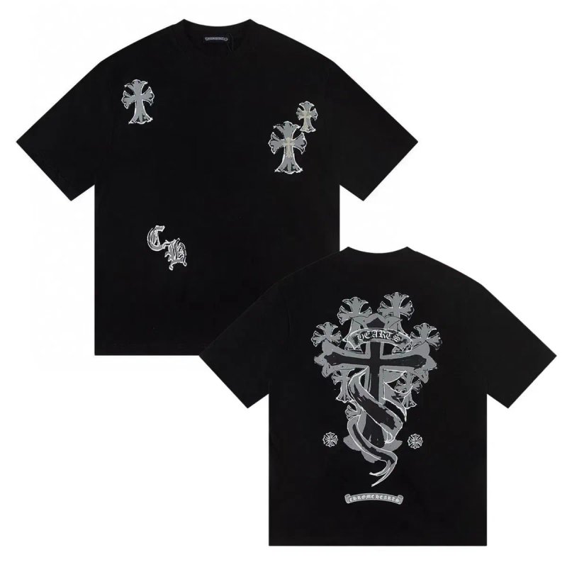 Футболка Chrome Hearts Logo унисекс Хром Хартс с крестами новинка 2025 — фото 3