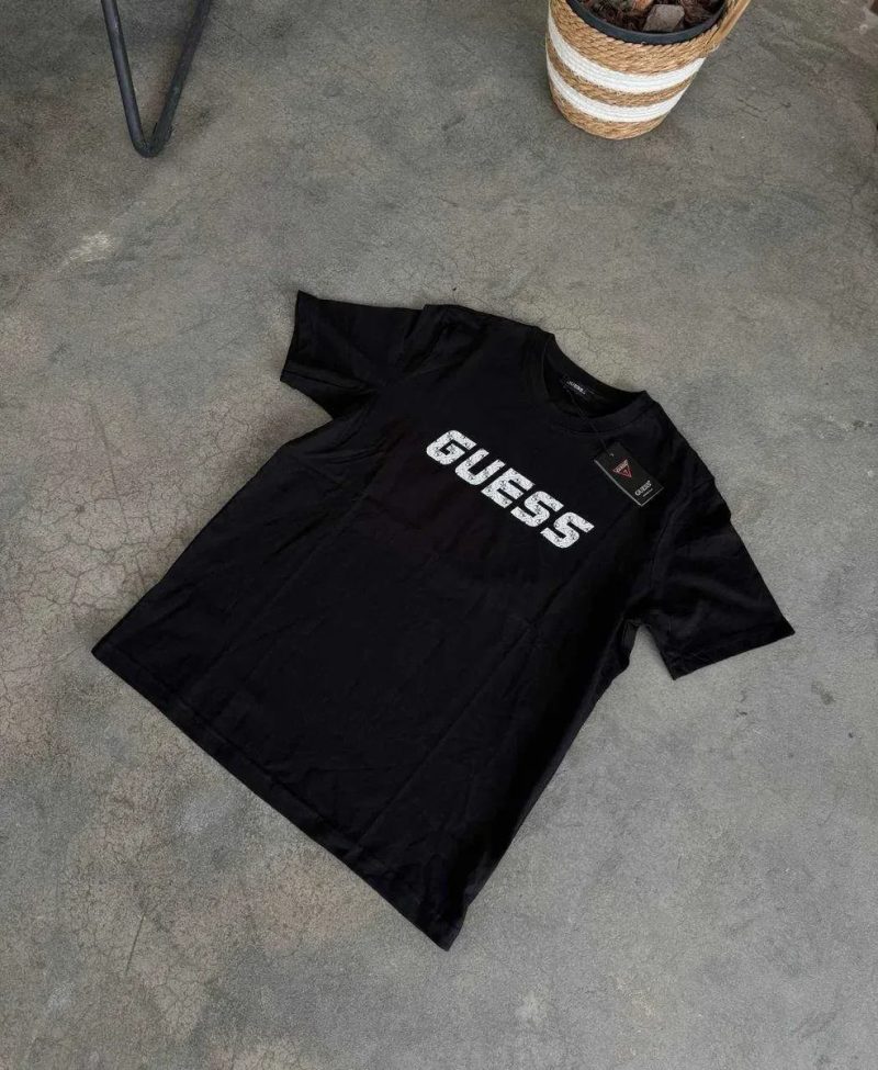 Футболка GUESS big logo  / Гесс черная S, M, L, XL — фото 2