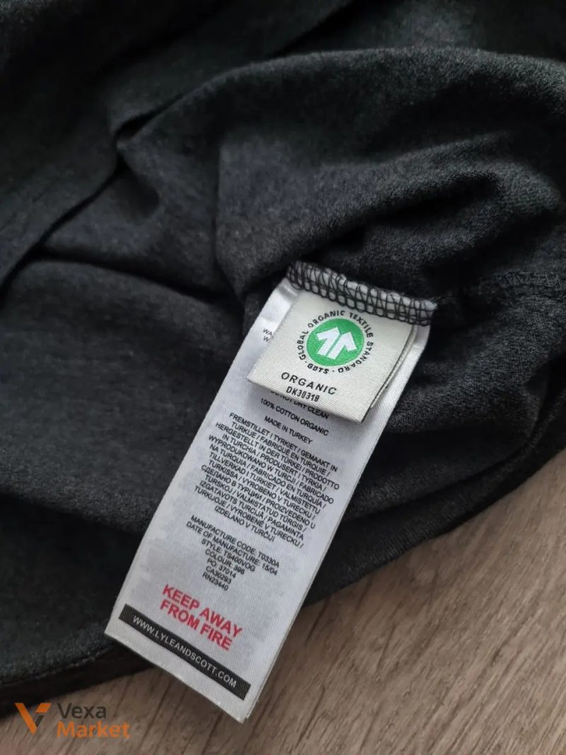Футболка Lyle & Scott чоловіча L сіра 100% бавовна — фото 3