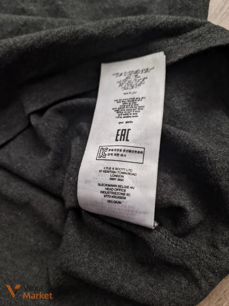 Футболка Lyle & Scott чоловіча L сіра 100% бавовна — фото 4