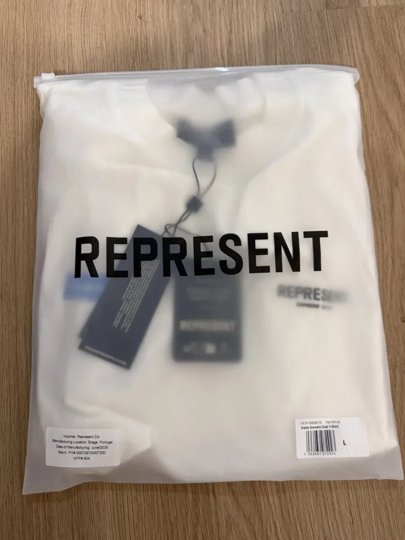 Футболка Represent Oasis Owners Club T-Shirt — Flat White/Stained Grey — фото 2