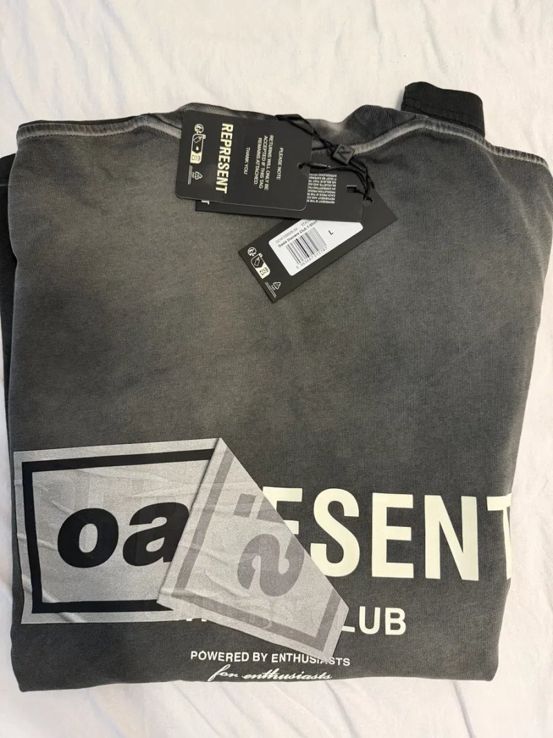 Футболка Represent Oasis Owners Club T-Shirt — Flat White/Stained Grey — фото 3