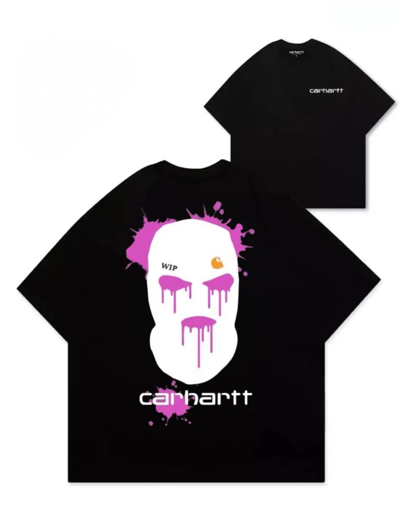 Футболки Carhartt Logo унисекс кархарт черная белая тишка шорты — фото 2