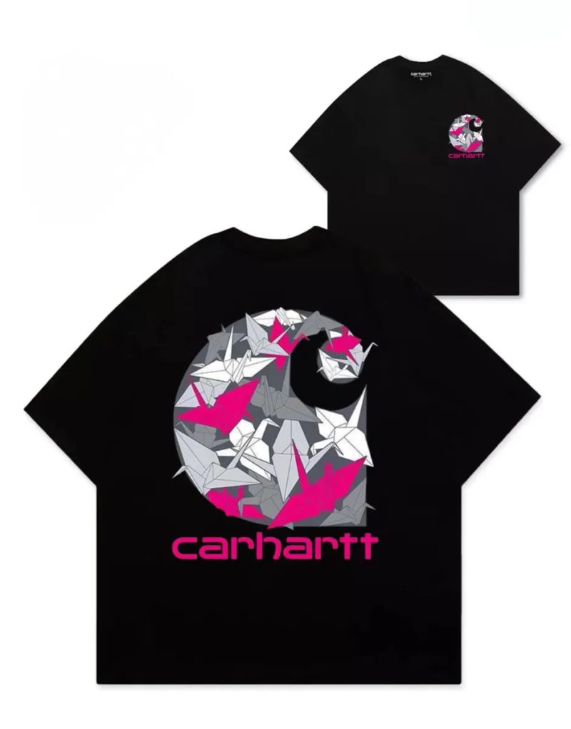 Футболки Carhartt Logo унисекс кархарт черная белая тишка шорты — фото 8