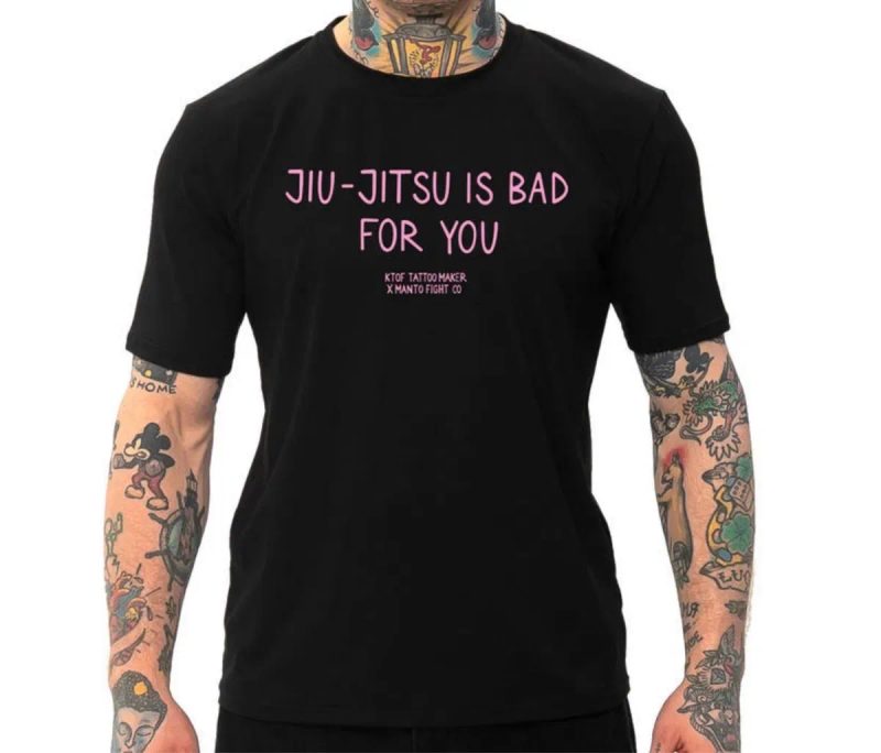 Футболки мужские MANTO манто черная белая с борцами ММА BJJ UFC — фото 2