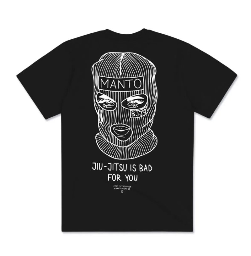 Футболки мужские MANTO манто черная белая с борцами ММА BJJ UFC — фото 4