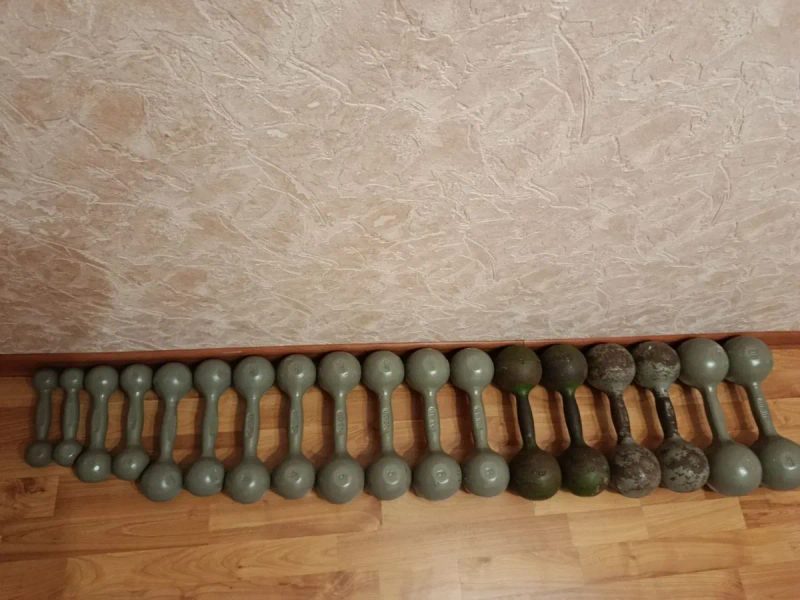 Гантели 1 1.5 2 2,5 3 4 5 6 8 9 10 12 и гантели Азовсталь, комплект гантель от 1 до 10 кг. — фото 7