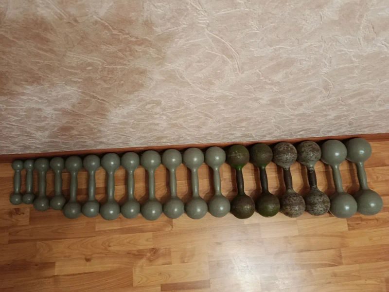 Гантели 1 1.5 2 2,5 3 4 5 6 8 9 10 12 и гантели Азовсталь, комплект гантель от 1 до 10 кг. — фото 8