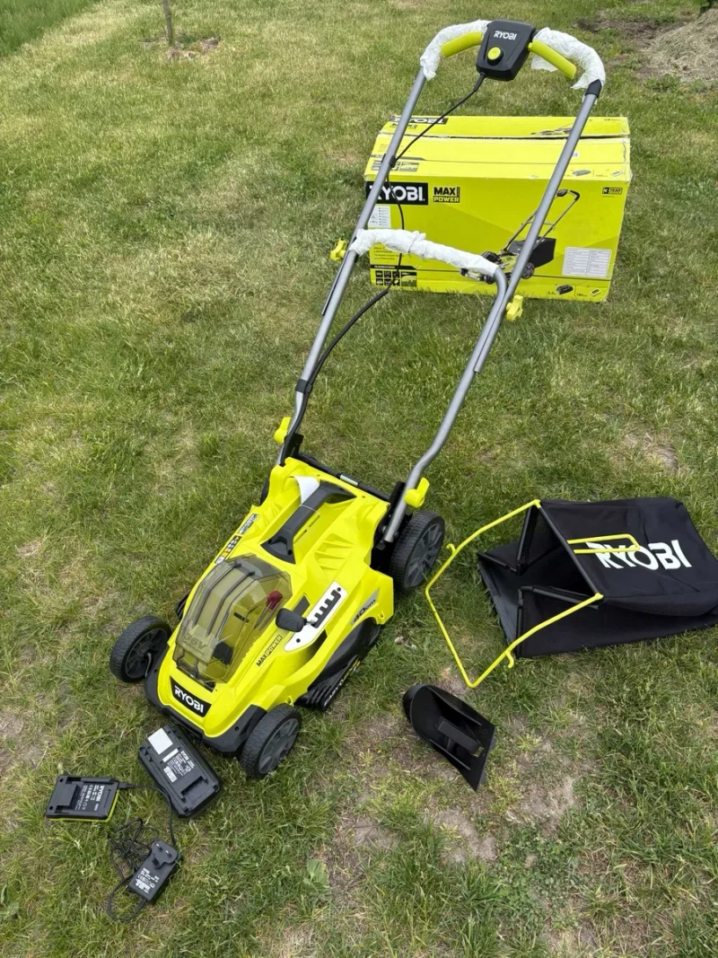 Газонокосарка акумуляторна Ryobi Max Power RLM36X41HG/RLM36X41H50G / безщіткова/мульчування з Англії — фото 2