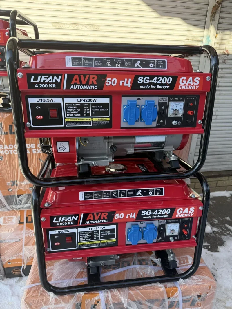 Генератор LIFAN 3.5-4.2 квт газ/бензин медь доставка бесплатная — фото 2