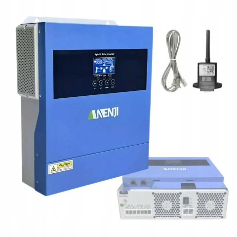 Гібридний сонячний інвертор Anenji 4000W/7000W 24V. (ANJ-4000W-24V-WIFI)/ З підтримкою Wi-Fi і LiFePO4. ДЖБ ИБП Гибридный Инвертор.