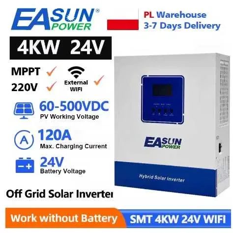 Гибридный солнечный инвертор EASUN POWER SMT 4кВт 24В MPPT + WiFi (Новый)