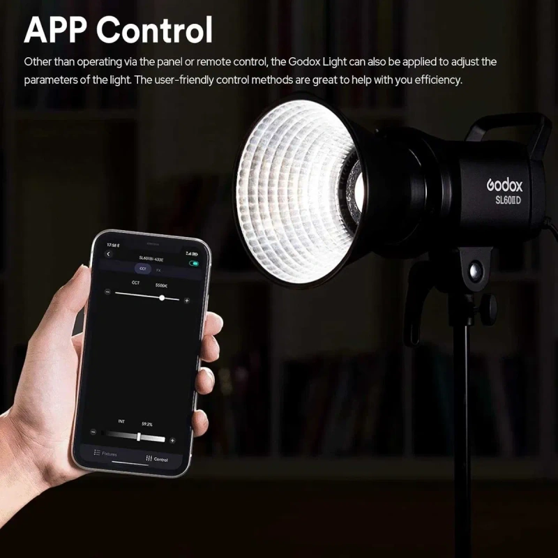 Godox комплект постійного LED світла: SL60IID + софтбокс 60 х 90см — фото 7