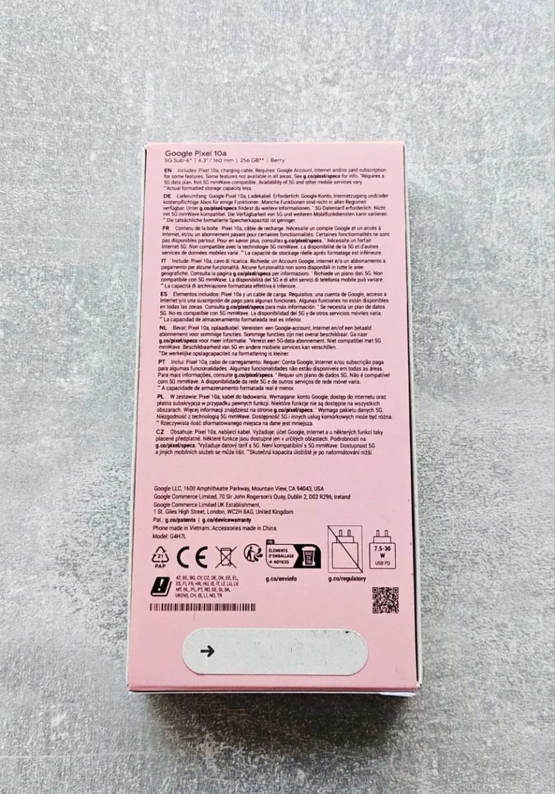 Google Pixel 10a 256gb Berry. Європейська версія. Новий — фото 2