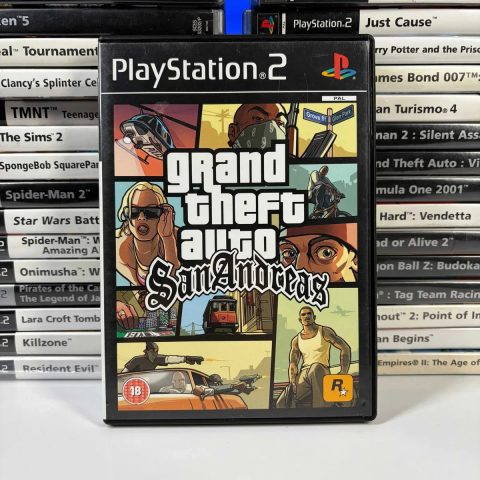 Гра PlayStation 2 Grand Theft Auto San Andreas Б/У Оригінальна ігра ПС2 ГТА Сан Андресс асортимент ігор