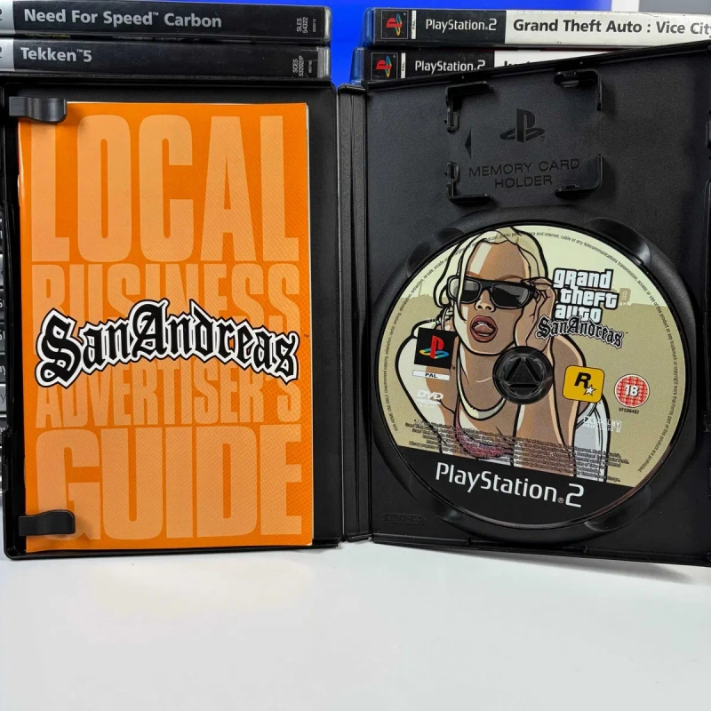 Гра PlayStation 2 Grand Theft Auto San Andreas Б/У Оригінальна ігра ПС2 ГТА Сан Андресс асортимент ігор — фото 3