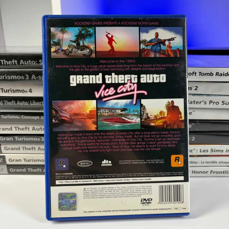 Гра PlayStation 2 Grand Theft Auto: Vice City Б/У Оригінальна ігра ГТА Вайс Сіті Плейстешен 2 GTA Vice city асортимент ігор PS2 — фото 3