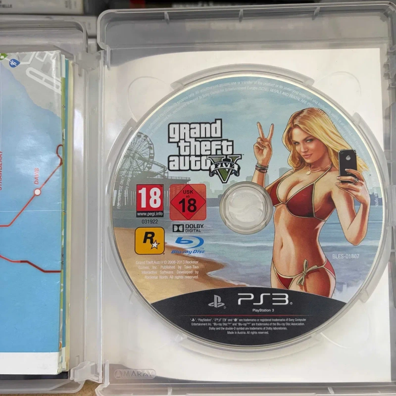 Гра Sony PlayStation 3 Grand Theft Auto V Б/У Оригінальна ігра PS3 GTA 5 асортимент ігор пс3 ГТА 5 — фото 2