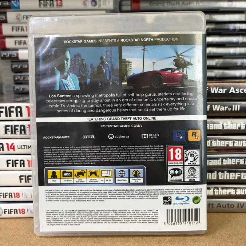 Гра Sony PlayStation 3 Grand Theft Auto V Б/У Оригінальна ігра PS3 GTA 5 асортимент ігор пс3 ГТА 5 — фото 3