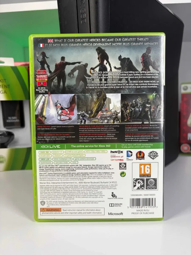 Гра Xbox 360 Injustice Gods Among Us Б/У Оригінальна ігра Іксбокс 360 Інджастіс Боги Серед Нас асортимент ігор хбокс — фото 2
