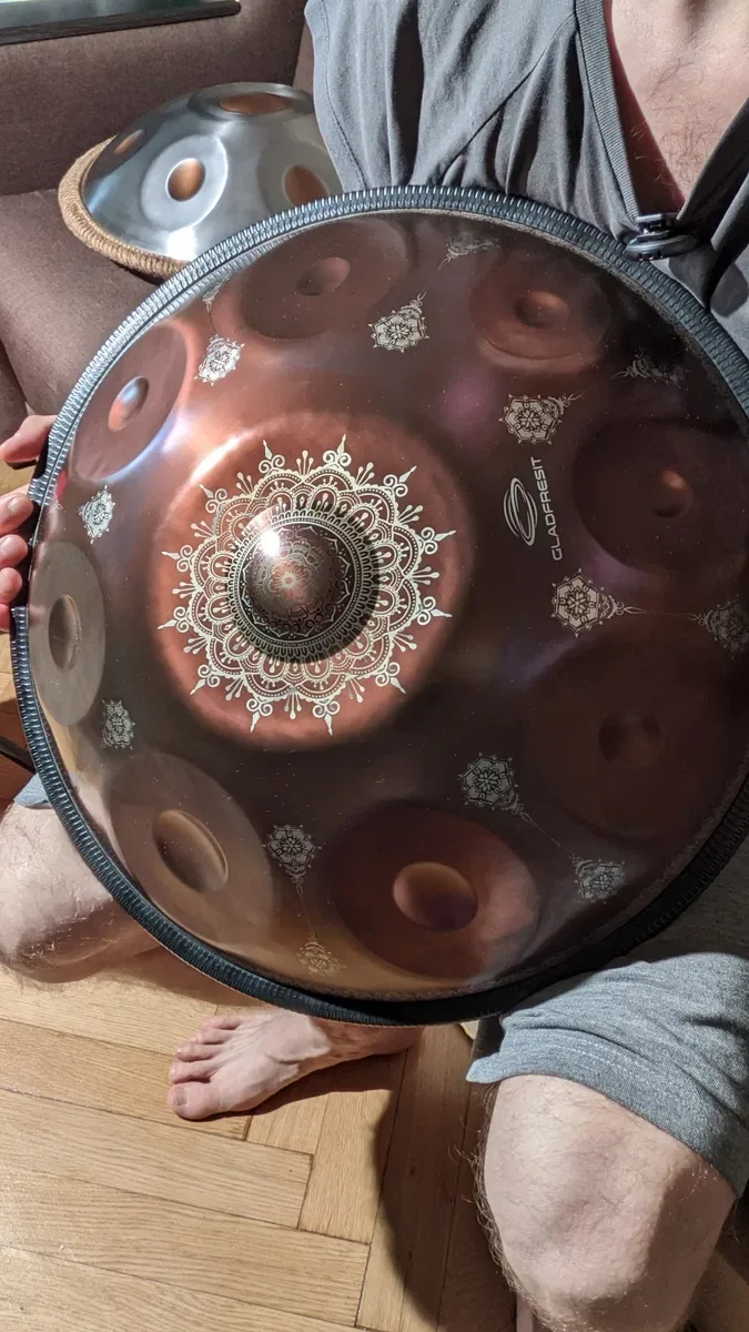 Handpan "Мрія" | 9 нот | Gm (соль мінор) ханг з мандалами — фото 2