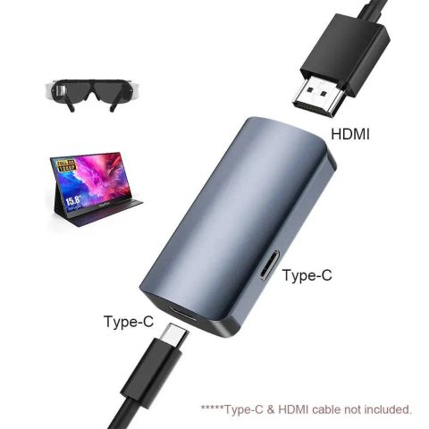 HDMI to Type-C adapter перехідник 4k 60hz для XREAL Air Switch Steam Rokid Max/Air RayNeo