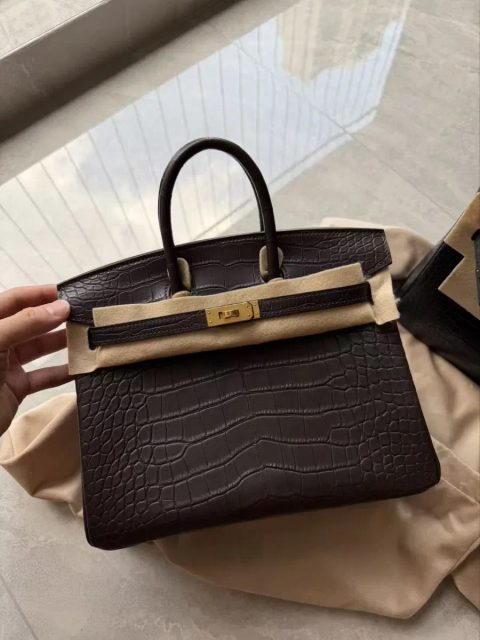 Hermes Birkin 25 Ebane Matte Alligator в наличии