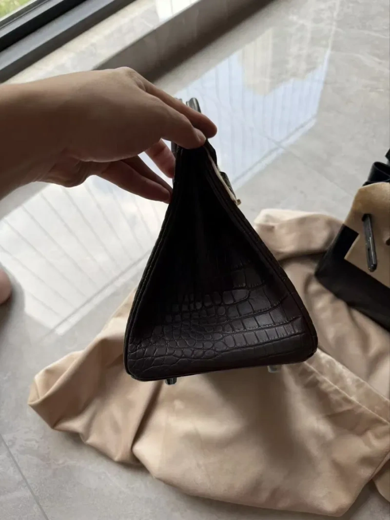 Hermes Birkin 25 Ebane Matte Alligator в наличии — фото 2