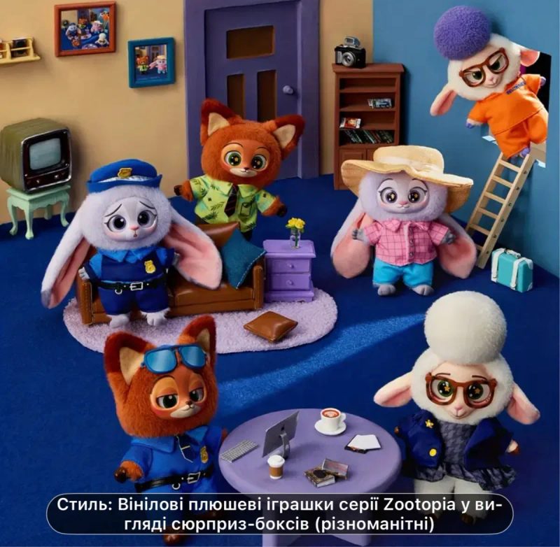Іграшка-сюрприз м'яка Брелок Зоотрополіс Zootopia у коробці — фото 2