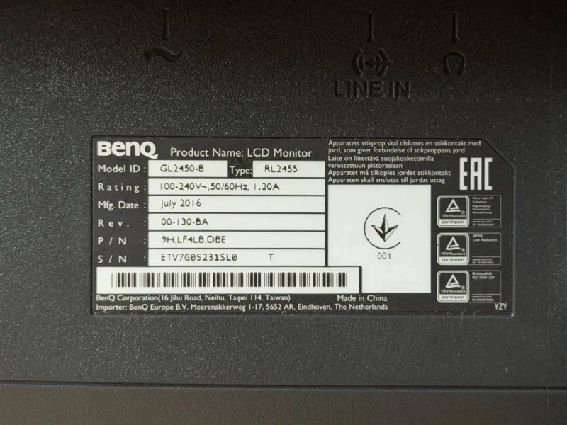 Ігровий монітор BenQ ZOWIE / 24″ / Full HD / 60 Гц / 1 мс — фото 4