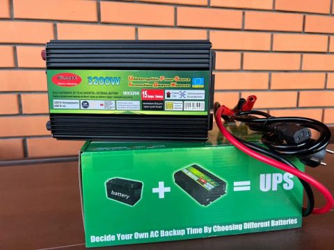 Инвертор 12-220 3200W автономная зарядка аккумулятора Інвертор ИБП ДБЖ