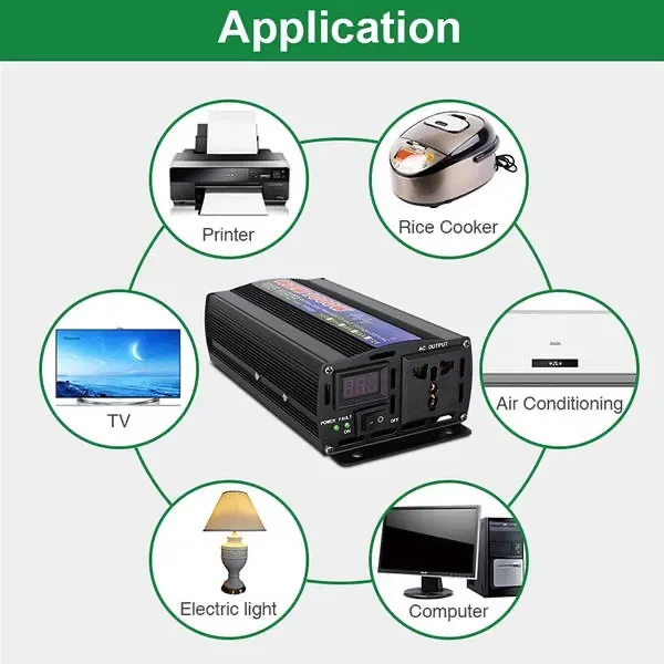 Инвертор Power Max 1600w 12v 220w — фото 4