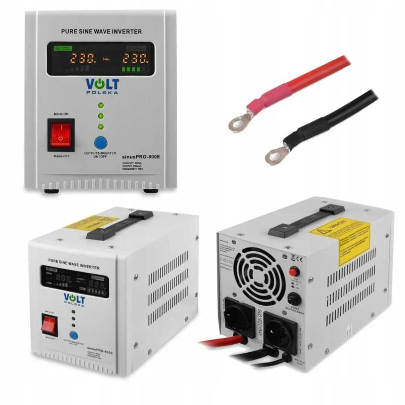 Інвертор Volt Polska 800W + Гелевий Акумулятор 100Ah 2в1 Комплект резервного живлення. Инвертор и аккумулятор — фото 2