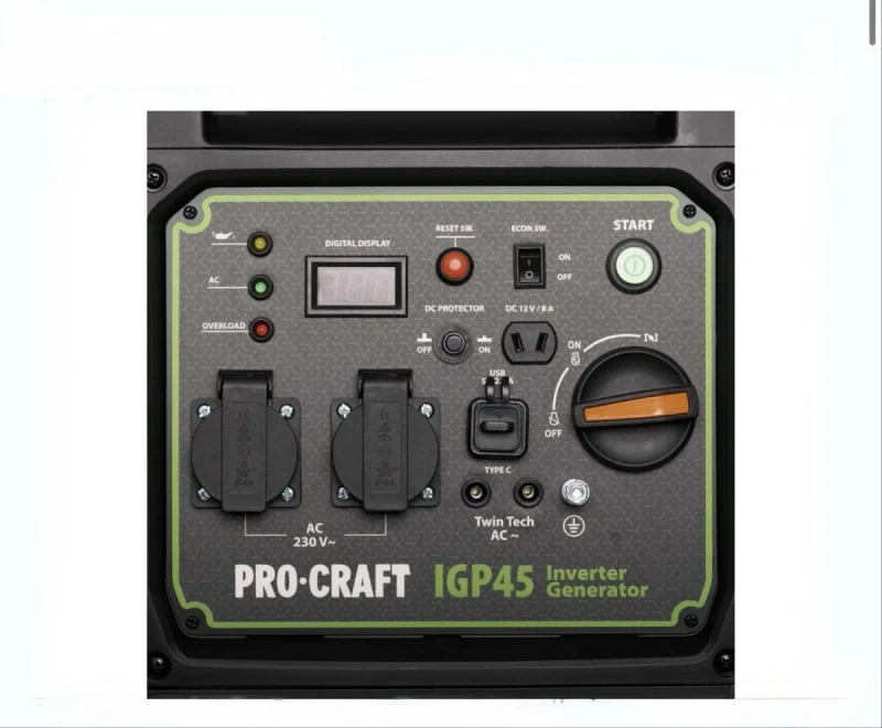 Інверторний бензиновий генератор Procraft IGP45 (4,5 кВт) з електростартером | Чиста синусоїда | 4 кВт номінал — фото 6
