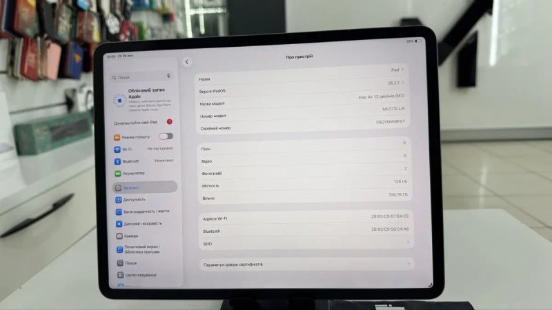 iPad Air 13” 2024 M2 128Gb Wi-Fi, Без Блокувань, Повноцінний 590€ — фото 2