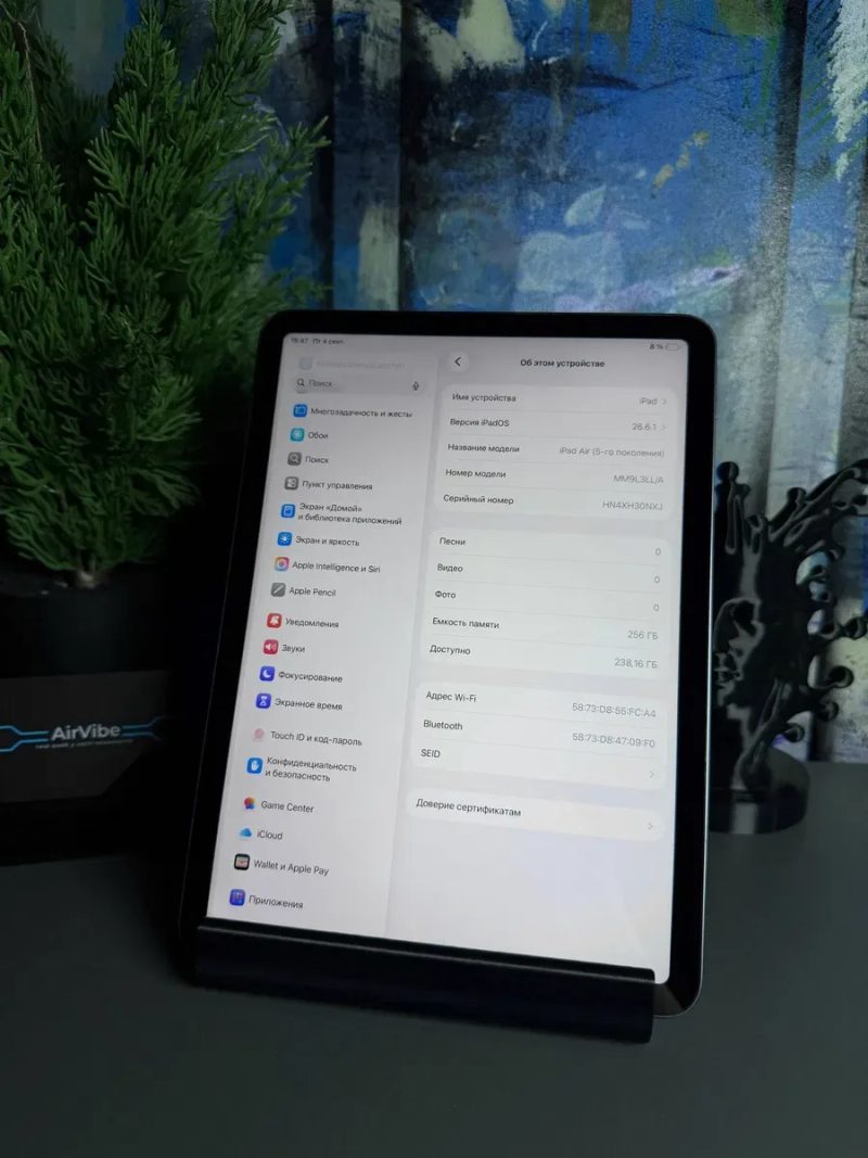 iPad Air 5gen 256 GB (2022) M1 Wi-fi /Гарантія 3 місяці / Магазин/ Обмін — фото 4