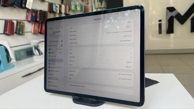 iPad Pro 12.9” m 4 Gen 256Gb Space Gray 7 циклів АКБ 2022р випуск  480€ — фото 7