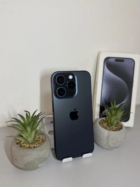 iPhone 15 Pro 128 GB Blue Titanium/ Neverlock/ 100% АКБ/ Айфон 15 Про 128 ГБ